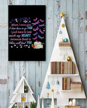 Load image into Gallery viewer, Butterflies When I Miss You I Just Have To Look Inside My Heart Gift For Lover Vertical Poster
