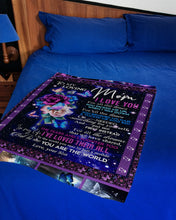 Load image into Gallery viewer, Gift For  Mom  You Are The World Unique Special Custom Design Fleece Blanket
