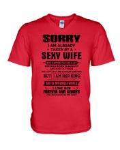 Load image into Gallery viewer, Gift For Husband Taken By An August Sexy Wife Who Happens To Cuss A Lot Guys V-Neck

