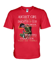 Load image into Gallery viewer, August Girl Daughter Of God Meaningful Gift For Women Guys V-Neck
