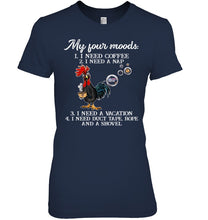Load image into Gallery viewer, I Need Coffee A Nap A Vacation Duct Tape Hope And A Showel Ladies Tee
