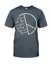 Load image into Gallery viewer, Image All The People Living Life In Peace Custom Design For Friends Guys Tee
