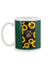 Load image into Gallery viewer, Dog Paw Sunflower  Special Custom Design For Dog Lovers Mug
