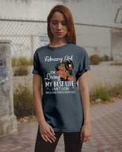 Load image into Gallery viewer, Betty Boop February Girl Living My Best Life Birthday Meaningful Gift Guys Tee
