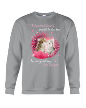 Load image into Gallery viewer, A Hundred Hearts Would Too Few To Carry All My Love For You Cats Gift For Cat Lovers Sweatshirt
