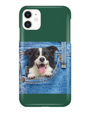 Load image into Gallery viewer, Border Collie In Denim Pocket Gift For Dog Lovers Phone case
