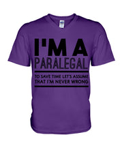 Load image into Gallery viewer, I'm A Paralegal   Special Unique  Custom Design Guys V-Neck
