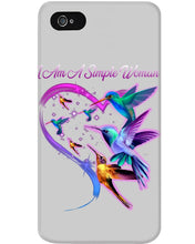 Load image into Gallery viewer, Hummingbirds Heart Shaped I Am A Simple Woman Gift For Mom Phone case
