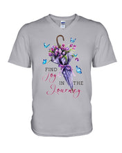 Load image into Gallery viewer, Butterflies Find Joy In The Journey Gift For Daughter Guys V-Neck
