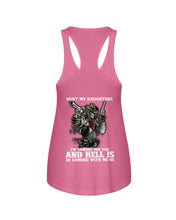 Load image into Gallery viewer, I'm Coming For You And Hell Is Coming With Me Ladies Flowy Tank
