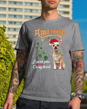 Load image into Gallery viewer, A True Friend Loves Paws On My Heart Gift For Dog Lovers Guys Tee
