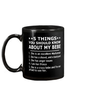 Load image into Gallery viewer, 5 Things You Should Know About My Bebe Gift For Women Custom Name Mug
