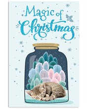 Load image into Gallery viewer, Cat In Bottle Magic Christmas Design Gift For Cat Lovers Vertical Poster
