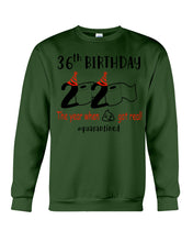 Load image into Gallery viewer, 36th  Birthday Gift 2020 The Year When Shit Got Real Trending Sweatshirt
