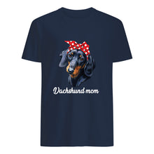 Load image into Gallery viewer, Dachshund Mom With Polka Dots Hair Red Bow Gift For Dog Lovers Guys Tee
