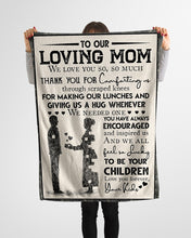Load image into Gallery viewer, Gift For Loving Mom Thank For Comforting Me Through Scraped Knees Fleece Blanket
