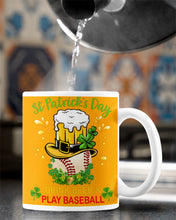 Load image into Gallery viewer, Baseball Drink Beer Day St Patrick's Day Gift For Baseball Lovers Mug
