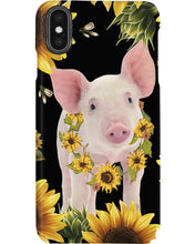 Load image into Gallery viewer, Beautiful Pig With Sunflowers Gift For Pig Lovers Phone case
