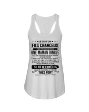 Load image into Gallery viewer, Je Suis Un Fils Chanceux Birthday Gift For Men Ladies Flowy Tank
