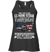 Load image into Gallery viewer, I Am A US Marine Veteran If America Needed Me Gift Ladies Flowy Tank
