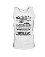 Load image into Gallery viewer, I'm A Spoiled Husband But Not Yours  - Awesome Wife Who Was Born In January Unisex Tank Top
