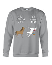 Load image into Gallery viewer, Funny Unicorn Difference Between Your Regular Aunt And My Dutch Aunt Sweatshirt
