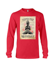 Load image into Gallery viewer, I'm Mostly Peace Love And Light Yoga Gift For Yoga Lovers Unisex Long Sleeve
