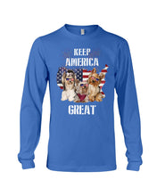 Load image into Gallery viewer, Keep America Great Yorkshire Terrier Gift For Dog Lovers Unisex Long Sleeve
