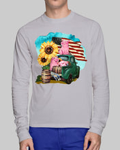 Load image into Gallery viewer, Black Phone Case With Pig Sunflower Gift For Pig Lovers Unisex Long Sleeve
