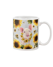 Load image into Gallery viewer, Beautiful Pig With Sunflowers Gift For Pig Lovers Mug
