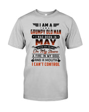 Load image into Gallery viewer, I'm A Grumpy Old Man I Was Born In May With My Heart Guys Tee
