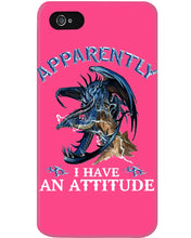 Load image into Gallery viewer, Apparently I Have An Attitude Blue Dragon Phone case
