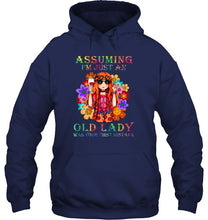 Load image into Gallery viewer, I Am Just An Old Lady Was Your First Mistake Hippie Hoodie
