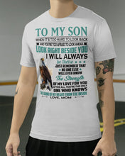 Load image into Gallery viewer, Look Right Beside You Eagle Mom Gift For Son Guys Tee
