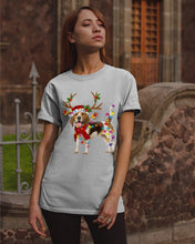 Load image into Gallery viewer, Beagle Gorgeous Reindeer Xmas Lights Gift For Dog Lovers Guys Tee
