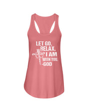 Load image into Gallery viewer, Let You Relax I Am With You Gray Background Ladies Flowy Tank
