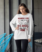 Load image into Gallery viewer, Grandpa's Girl I Used To Be His Angel Gift For Men Unisex Long Sleeve
