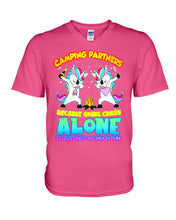 Load image into Gallery viewer, Camping Partners Because Going Crazy Alone Is Just Not As Much Fun Guys V-Neck
