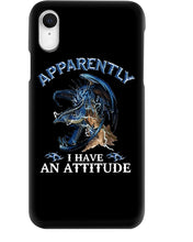 Load image into Gallery viewer, Apparently I Have An Attitude Blue Dragon Phone case
