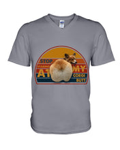 Load image into Gallery viewer, Corgi Stop Staring At My Butt Gift For Dog Lovers Guys V-Neck

