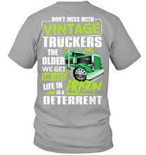 Load image into Gallery viewer, Don't Mess With Vintage Truckers The Older We Get The Less Guys V-Neck

