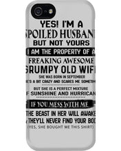 Load image into Gallery viewer, A Soiled Husband Of A September  Freaking Awesome Wife Birthday Gift Phone case
