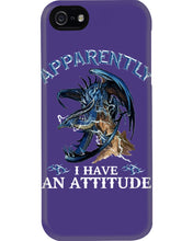 Load image into Gallery viewer, Apparently I Have An Attitude Blue Dragon Phone case
