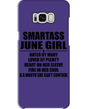 Load image into Gallery viewer, Birthday Gift For Smartass June GirlHeart On Her Sleeve Phone case
