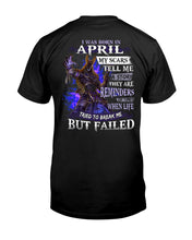 Load image into Gallery viewer, I Was Born In April My Scars Tell Me A Story Trending Guys Tee
