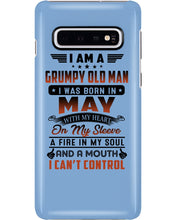Load image into Gallery viewer, I'm A Grumpy Old Man I Was Born In May With My Heart Phone case
