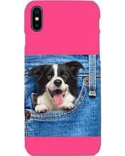 Load image into Gallery viewer, Border Collie In Denim Pocket Gift For Dog Lovers Phone case
