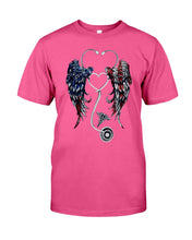 Load image into Gallery viewer, Lovely Coffee Cup Stethoscopes With Wings Gift For Nurse Guys Tee
