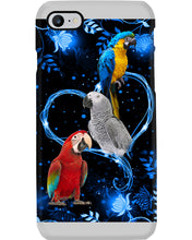 Load image into Gallery viewer, Lovely Phone Case Twinkling Blue Heart Gift For Parrots Lovers Phone case
