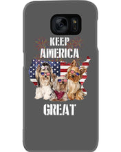 Load image into Gallery viewer, Keep America Great Yorkshire Terrier Gift For Dog Lovers Phone case
